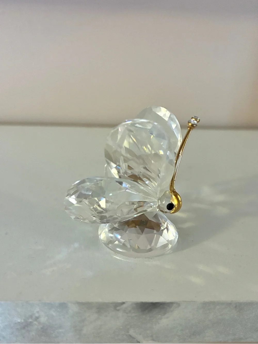 Swarovski Crystal Butterfly Figurine with Gold Mask - Picture 7 of 7